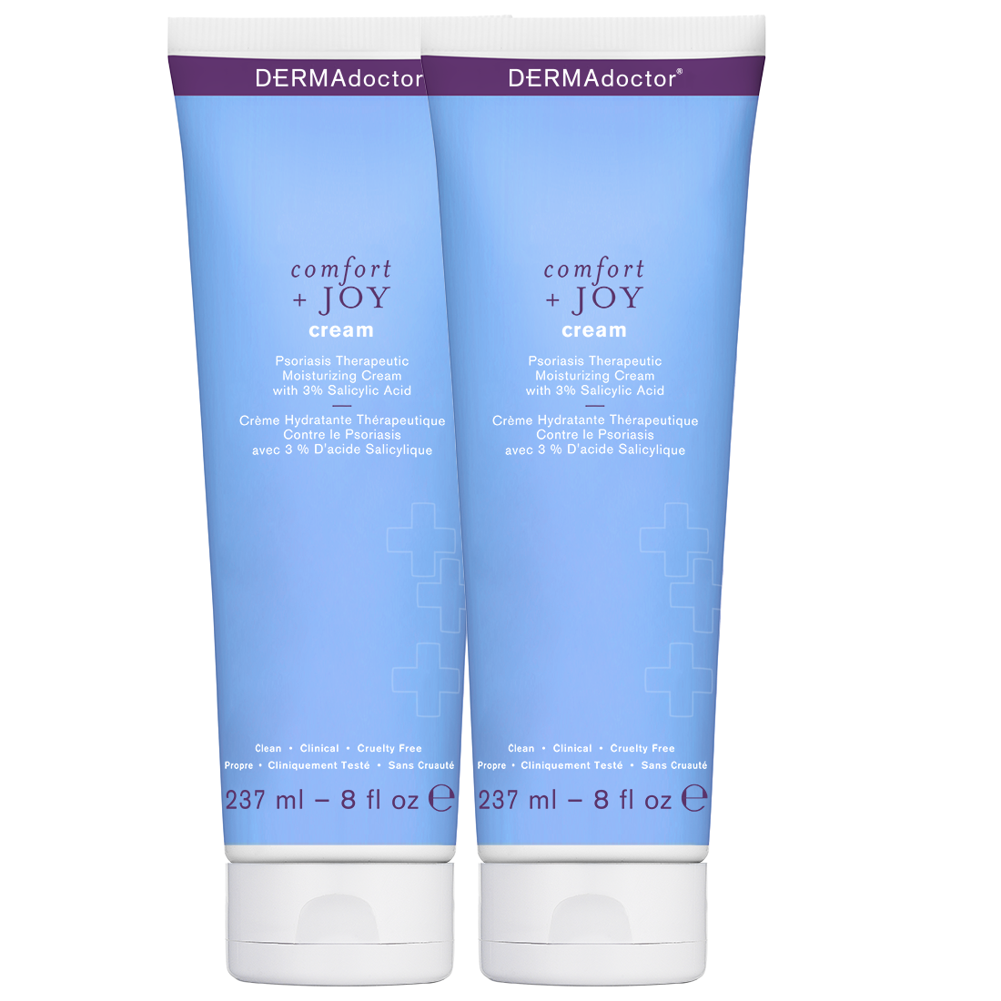 Comfort + Joy Psoriasis Therapeutic Moisturizing Cream with 3% Salicylic Acid, Dual Pack