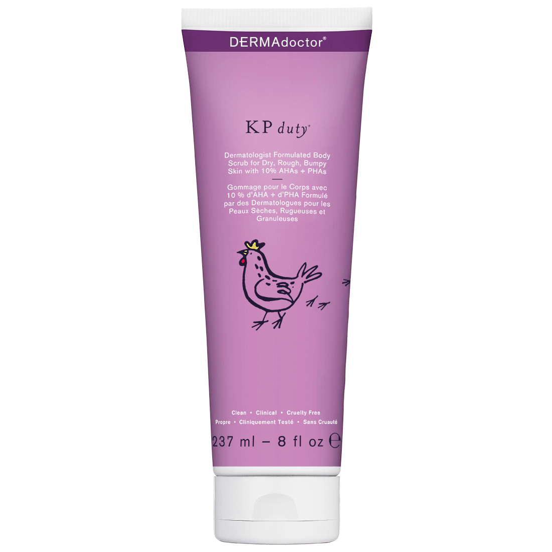 KP Duty Body Scrub for Keratosis Pilaris and Dry, Rough, Bumpy Skin with 10% AHAs + PHAs